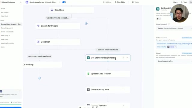 Screenshot of a user interface showcasing a local business app designed with AI tools