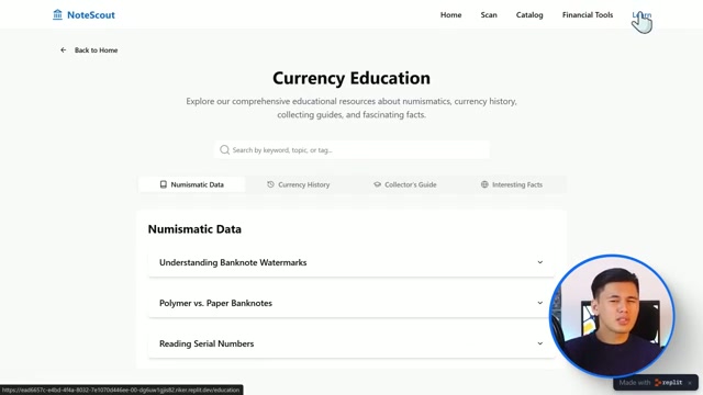 Скриншот платформы Replit с кодом приложения